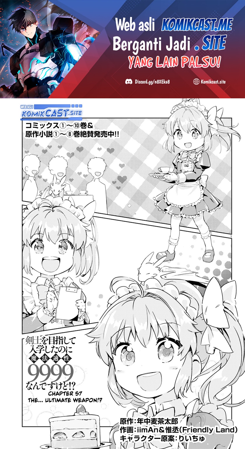 Kenshi wo Mezashite Nyuugaku shita no ni Mahou Tekisei 9999 nan desu kedo!? Chapter 57 Bahasa Indonesia